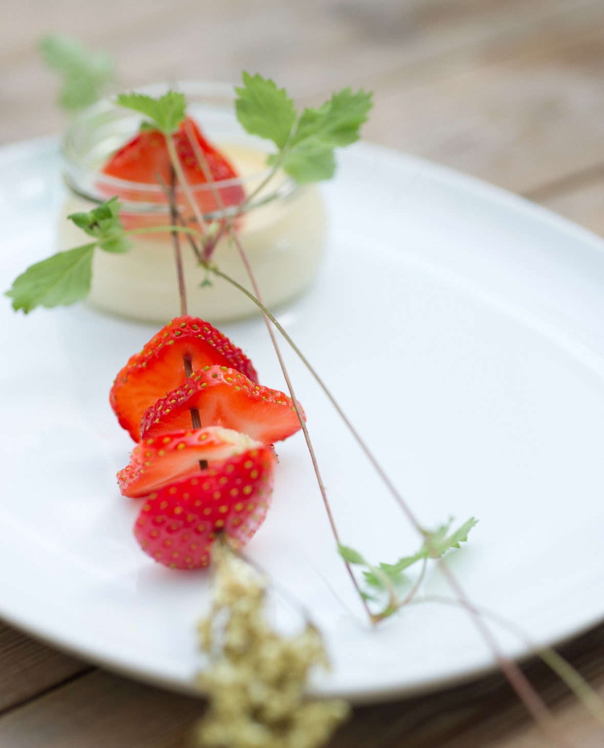 fløterand m jordbær